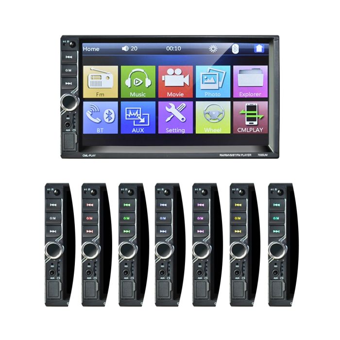 7035um Monitor per auto autoradio 7 pollici touch screen mp5 radio fm aux usb sd dvr