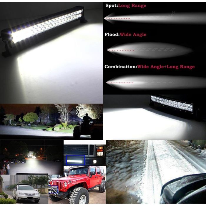 Barra Luminosa LED Fuoristrada Auto Faro da Lavoro Luce Fari LED Auto Fendinebbia Impermeabile per Auto Camion [Classe di efficienza energetica A+++]