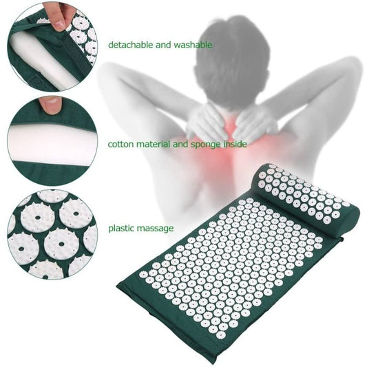 Cuscino Massaggiante Tappetino Per Digitopressione Massaggiatore Cuscino Digitopressione Mat Alleviare Lo Stress Dolore Agopuntura Massaggio Cuscino Spike Yoga Mat