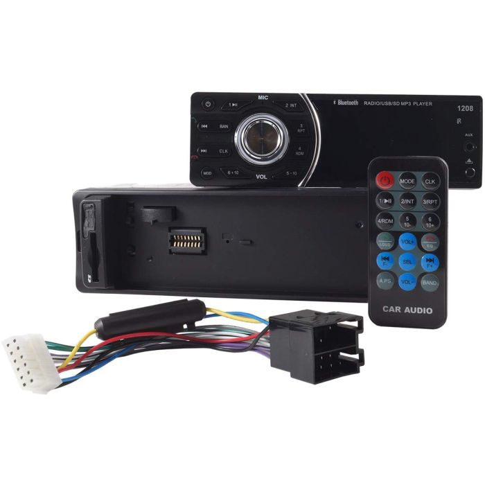 Autoradio Deh-1208 Bt Bluetooth Mp3 Radio Fm Usb Aux Sd Compatibile Con Android E Ios