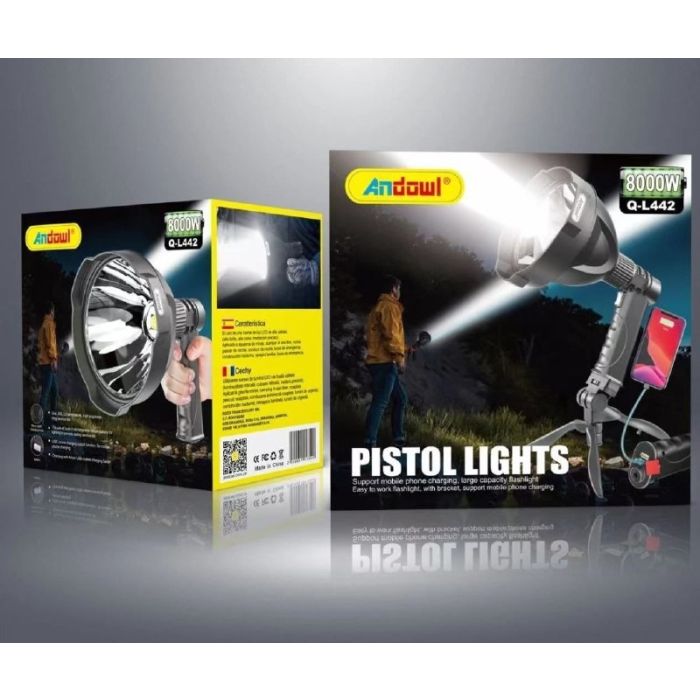 Lanterna ricaricabile led ultra-luminosa 8000 W