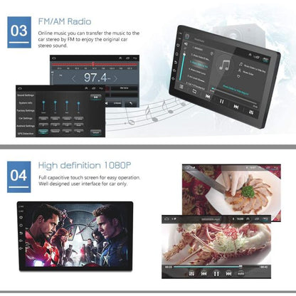 Stereo auto autoradio 10 pollici android 10 2 din gps wifi front estraibile