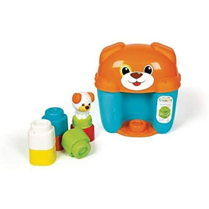 Clementoni soft clemmy Mattoncini Morbidi Clemmy Secchiello Cat Kitty 7 Pz Arancione