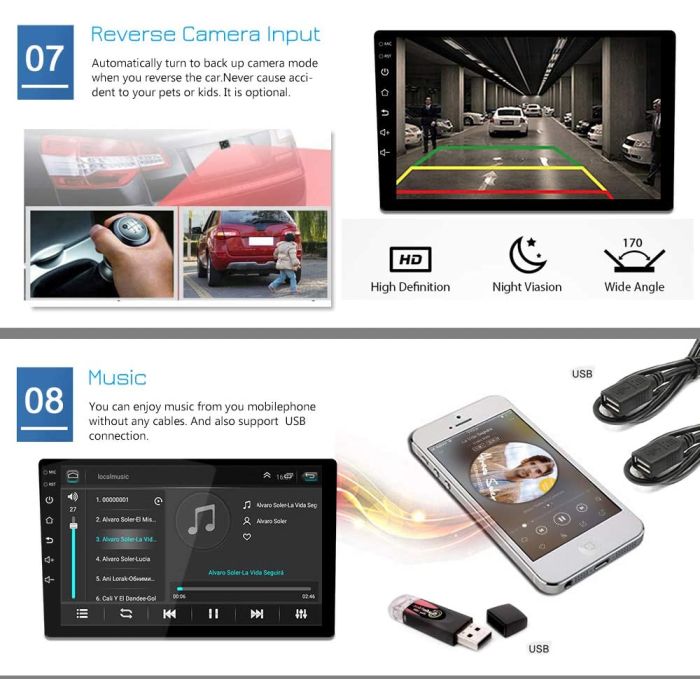 Stereo auto autoradio 10 pollici android 10 2 din gps wifi front estraibile