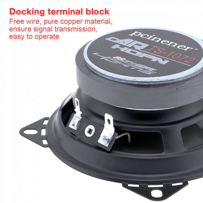 2Pcs altoparlanti auto da 4 Pollici 250W 10 centimetri - Coassiale Audio Musica Stereo Gamma Completa di Frequenza Hifi
