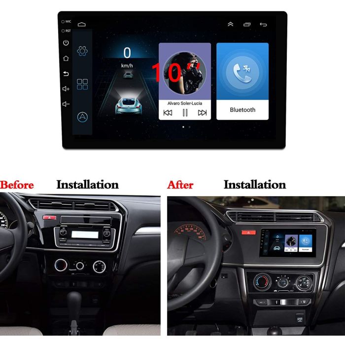 Stereo auto autoradio 10 pollici android 10 2 din gps wifi front estraibile