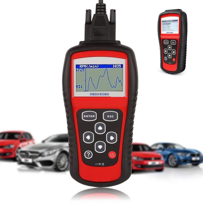 Scanner diagnostica auto centralina errori diagnosi obd ii eobd Q-GZ808 meccanica