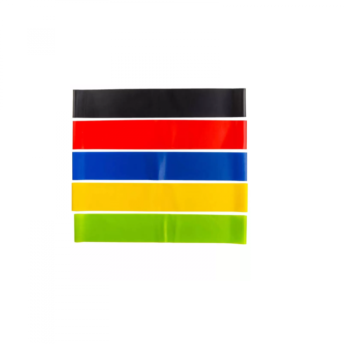 Set 5 Pz Elastici Colorati Per Fitness - Bande Resistenza Per Allenamento