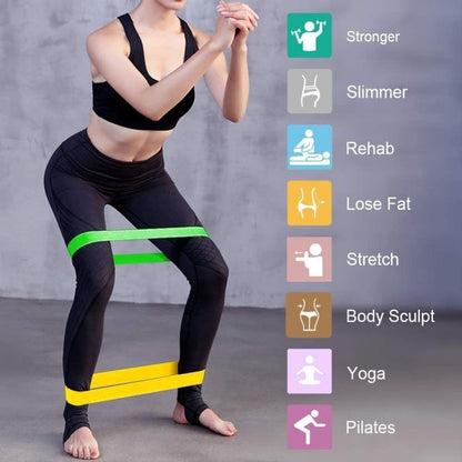 Set 5 Pz Elastici Colorati Per Fitness - Bande Resistenza Per Allenamento