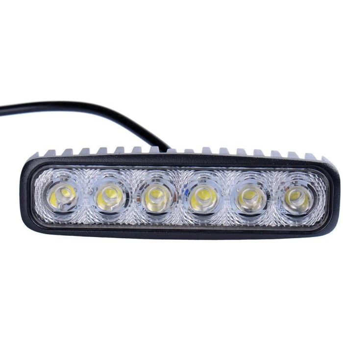 Faro da Lavoro Barra LED 18W Proiettore Riflettore Faretto Fendinebbia Lampada Luci da Lavoro Luce di Proiettore a LED