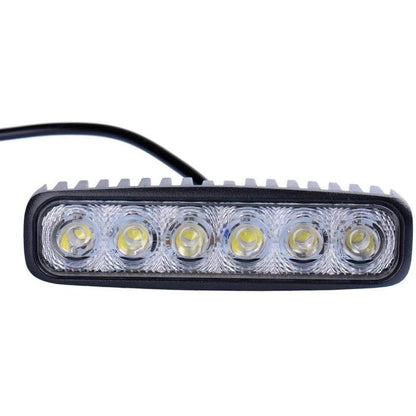 Faro da Lavoro Barra LED 18W Proiettore Riflettore Faretto Fendinebbia Lampada Luci da Lavoro Luce di Proiettore a LED